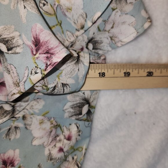 Forever 21 Dress Womens Size Large Floral Off The Shoulder Powder Blue A Line - Picture 5 of 8